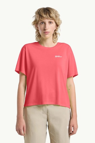 Jack Wolfskin Vonnan Crop T W Coral Kadın Kısa Kol T-shirt 000000000102233081 Pembe