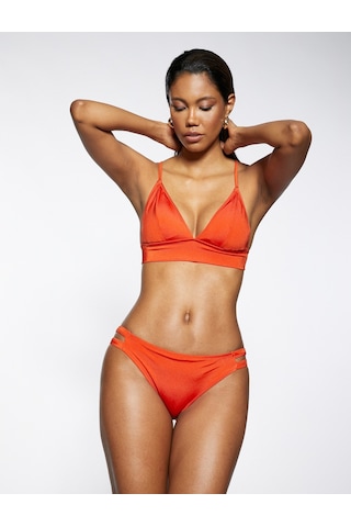 Koton Bikini Altı Normal Bel Parlak Pencere Detaylı Mercan 3sak00141bm 3SAK00141BM406
