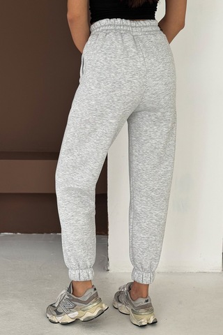 Kadın Yüksek Bel Jogger Eşofman Altı Soft Motion Gri