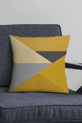 Hardal Geometrik Çift Taraflı Yastık Kırlent Kılıfı Krl1121n11
