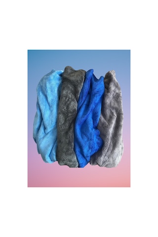 Megaforce Ultra 4'lü Mikrofiber Temizlik Bezi 40x50 İz Bırakmaz, Yüksek Emici Ev Ve Araç İçi Turkuaz-mavi-gri-siyah