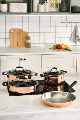 Karaca Powersteel 316+ Copper 7 Parça Set Petekli