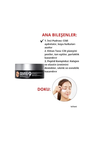 Medipeel Hyaluron Dark Benone Peptide 9 Ampoule Eye 60 Adet Peptitlerle Aydınlatıcı Göz Bandı M0086