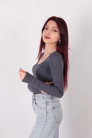 Busem W0011619 Kadın Bluz Antrasit