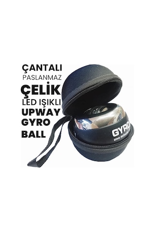Upway Metal Gyro Ball El Bilek Egzersiz Topu Led Işıklı Kol Kuvvet Güç Topu Powerball
