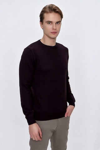 Morven Basic Dinamik Fit Rahat Kesim Bisiklet Yaka Triko Kazak 99kc017005309 Mor