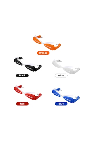 Lemestar Off-road Motosiklet Koruyucu El Koruması Led Gündüz Işığı Ve Sinyal Işığı İle Sağlam Abs Malzeme Beyaz 2 Adet