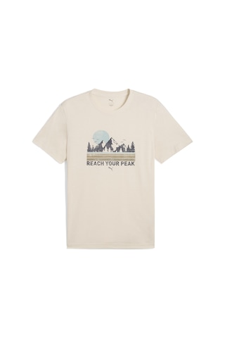 Puma 52659887 Graphics Outdoor Erkek Spor Tişört Krem