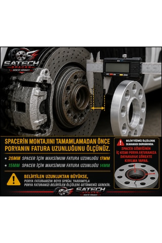 4x108 65.1 Peugeot 307 20mm Spacer Set 2 Adet