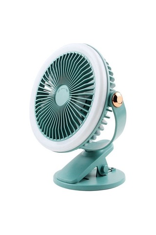 Mini Masaüstü Klipsli Fan 1200mah Usb Fan 360 Derece Dönüş, Yeşil 9444 Yeşil