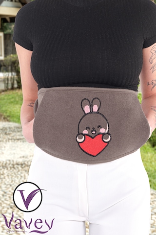 VAVEY Termojel Hediyeli Yeni Nesil Sıcak Soğuk Regl Kemeri Tavşan Kahve