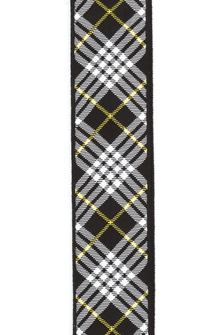 D'Addario T20W1503 Gitar Askısı Dokuma Tartan Bk & Wt