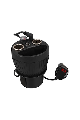 Olesson 1640 12-24v Çift Usb Girişli 120w 80cm Kablolu Dijital Voltaj Ekranlı 2 Li Araç Çakmak Çoklayıcı Diğer