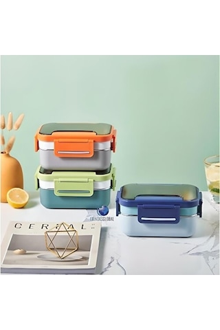 Vagonlife Çift Katmanlı Paslanmaz Çelik Öğle Yemeği Kutusu Turuncu Bl20182