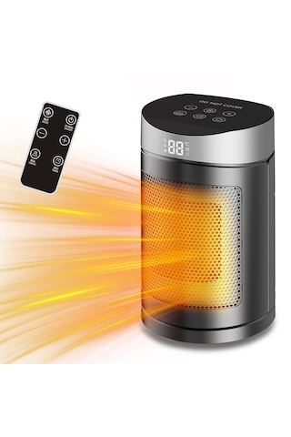 Dokunmatik Ekran Uzaktan Kumandalı Masaüstü Ev Tipi Pratik Isıtıcı Gümüş