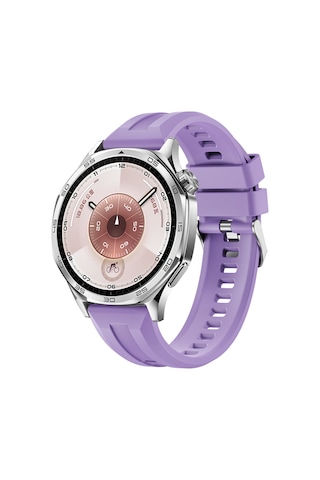 Galaxy Watch 46mm Khyr Krd-148 22mm Uyumlu Silikon Kordon - Lila