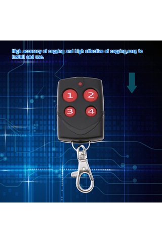 Skycity 300-915mhz Çok Frekanslı 4 Tuşlu Kumanda Kopyalayıcı - Garaj Kapısı, Elektrikli Kapı, Araç Kontrolü İçin Kablosuz Uzaktan Kumanda Tek Adet