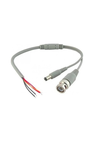 Kablolu Hazır Bnc Konnektör Dc Power Jak Cctv Y Kablo 10 Adet
