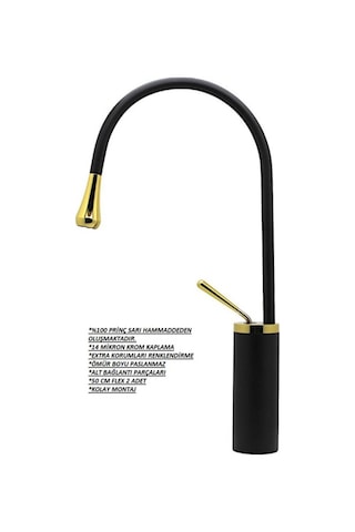 Damla Çanak Lavabo Bataryası Siyah 093001 Siyah