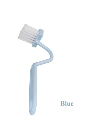 Mavi Banyo Temizleme Aksesuarları Tuvalet Temizleme Fırçası Taşınabilir Tuvalet Fırçası Köşe Bükme Kolu İle Scrubber Kavisli Temizleme Araçları