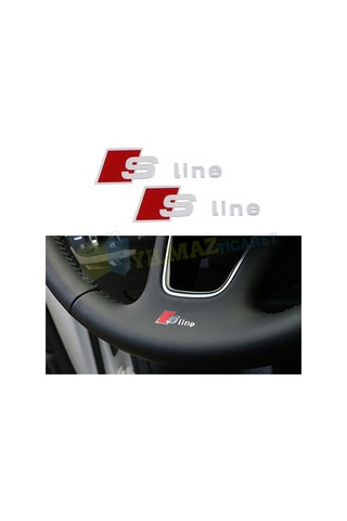 Audi S Line Direksiyon Vites Torpido Anahtarlık Logo Metalize 2 Adet