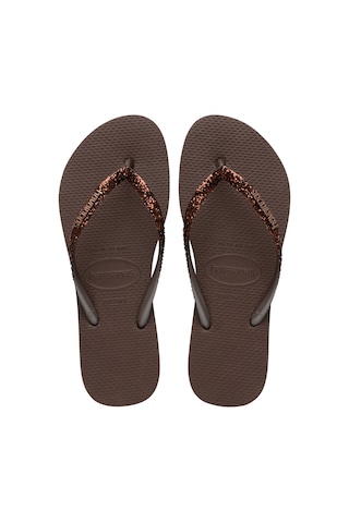 Havaianas Slım Glıtter Iı Simli Parlak Parmak Arası Terlik 4146975 4146975 0727 Kahverengi