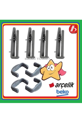 Arçelik Beko Altus Uyumlu Bulaşık Makinesi 8'Li Önarka Ray Kapağı Seti