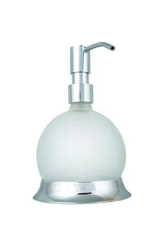 Fkn Krom Buzlu Camlı Tombik Sıvı Sabunluk