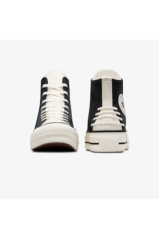 Converse Chuck Taylor All Star Crafted Laces Lift Kadın Siyah Platform Sneaker A12552c Siyah