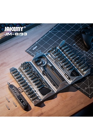 180 Parça Şarjlı Mini Tornavida Seti Başlıkları İle Beraber Telefon Ve Notebook Uyumlu