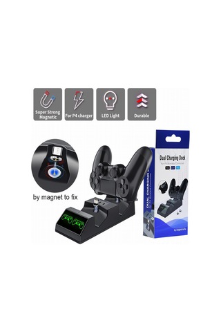 Geeroyoo Ps4 Kontrol Şarj İstasyonu: Hızlı Kablosuz Şarj, Mikro Usb Bağlantı, Led Göstergeli, Güvenli Ve Kaymaz Tasarım