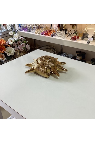 Dekoratif Seramik Deniz Kabuğu Gold Renk