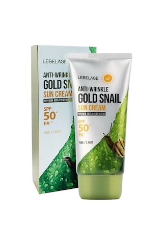 Lebelage Leke ve   Salyangoz Özü İçeren Gold Snail Spf 50 + Güneş Kremi