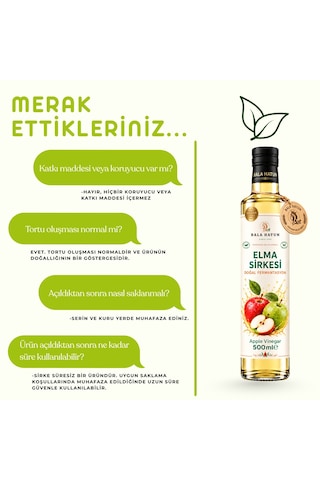 Bala Hatun Elma Sirkesi 500ml - Doğal Fermantasyon - Apple Vinegar
