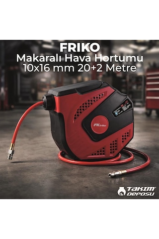 Frıko Zya03-q20 Makaralı Hava Hortumu 10 X 16 Mm 20+2 Metre