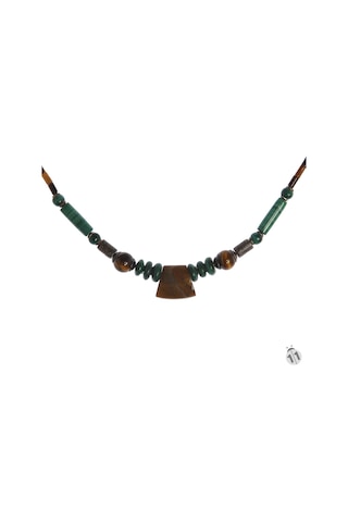 Mineral Takı Malahit-Tiger Eye Kolye