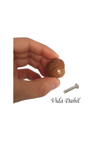 8 Adet Kayın Mantar Düğme Kulp Mobilya Çekmece Dolap Kapak Kulbu Metal Kulp Aksesuarları Vidalı