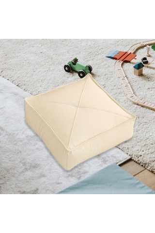 Homyl Yer Minderi Kare Açık Veranda Ofis Koltuğu Oturma Bej Bej