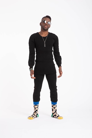 Dertex Erkek İçlik Uzun Kol Tek Üst Yün İçlik- Siyah