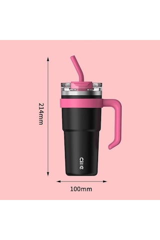 Dodge Trekking Çelik Termos Mug 750ml Siyah Siyah