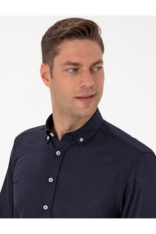 Pierre Cardin Erkek Lacivert Gömlek Desenli 50311487-vr033 Lacivert