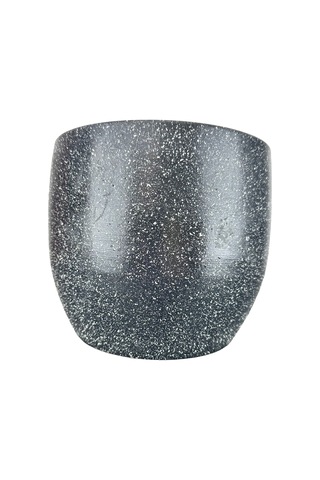 Bitki Tasarımı Ev Dekorasyon Aksesuar Gri Granit Toprak Saksı Saksılık Salon Çiçeklik - 19 CM