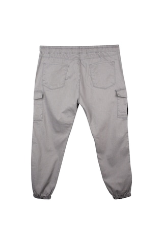 Erkek Büyük Beden 100-156 Kilo Arası İçin Uygun Kargo Cepli Jogger Kot Pantolon Gri