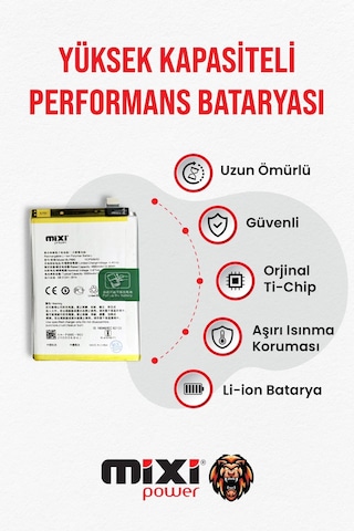 Oppo A76 / A96 Uyumlu Tam Kapasite Batarya 1 Yıl Garantili
