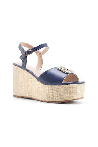 Nine West Monnı 5fx Lacivert Kadın Dolgu Topuk Sandalet 000000000101929049 Lacivert