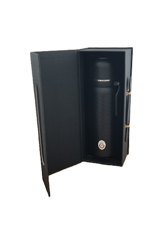 Akıllıelma-galatasaray 587193 Çelik Termos Bardaklı Kapak Siyah 650 Ml Çok Renkli