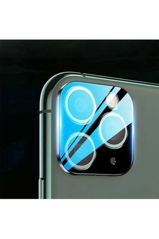 Apple Uyumlu iPhone 11 Pro Zore Cp-02 Metal Kamera Koruyucu Siyah