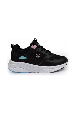 Queen Step 2110-26 Deri Anorak Anatomik Kadın Sneaker Siyah Pembe Siyah