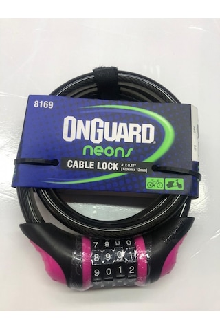 Onguard Şifreli Kilit 8169 Pembe - Neon Combo Siyah