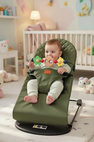 Premium Cotton Üç Kademeli Sallanan Ana Kucağı Haki